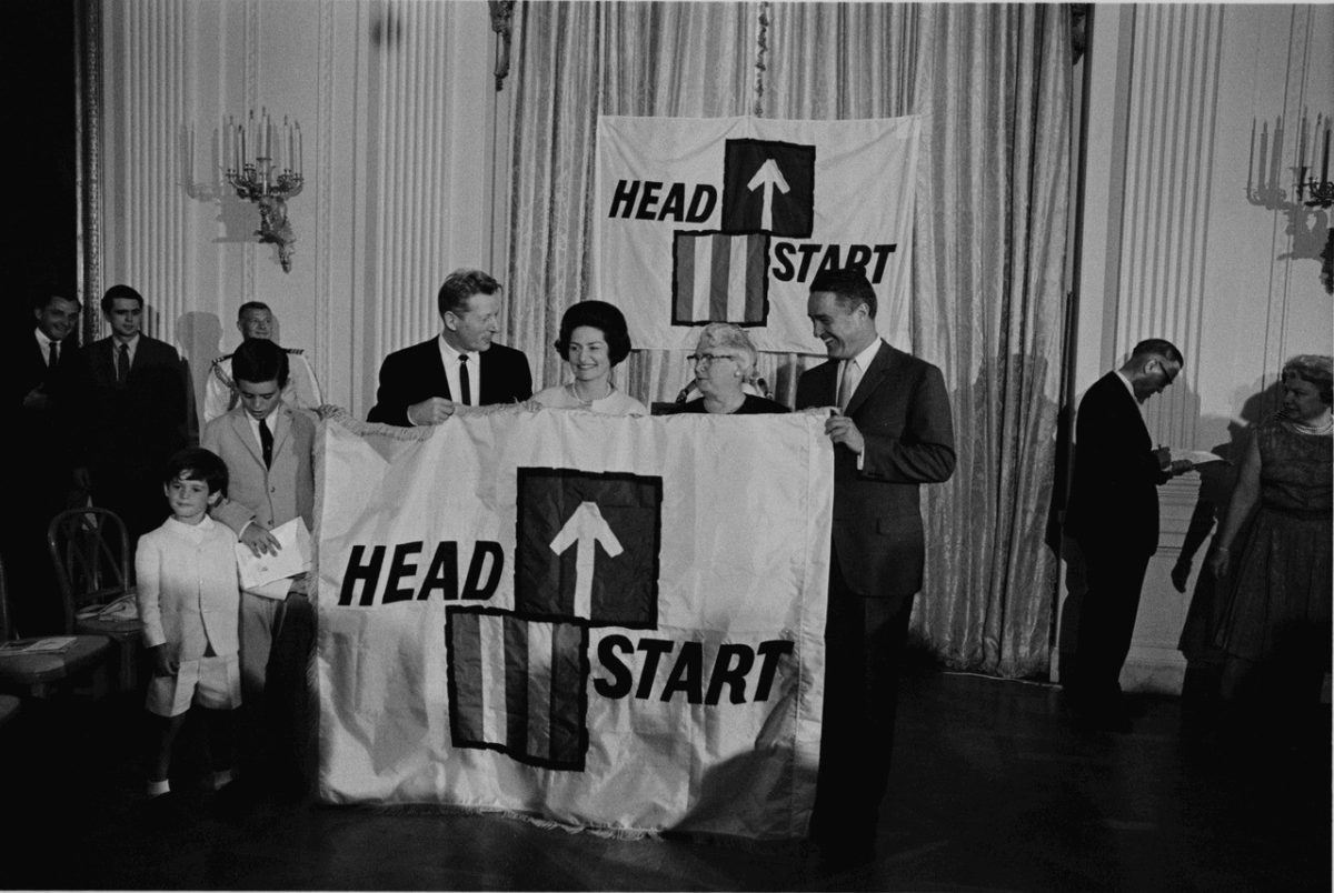 Group of people celebrating head start campaign